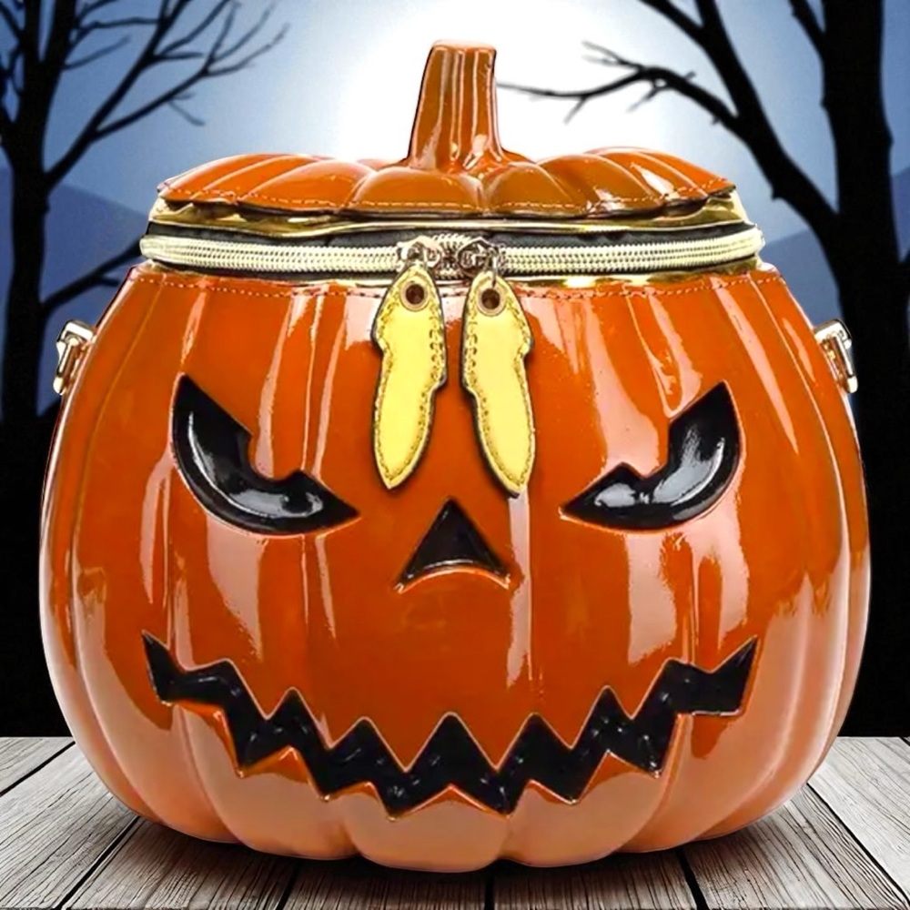 🆕 Halloween - Pumpkin - Jack-o'-lantern Face - Handbag - Crossbody - 2 Colors